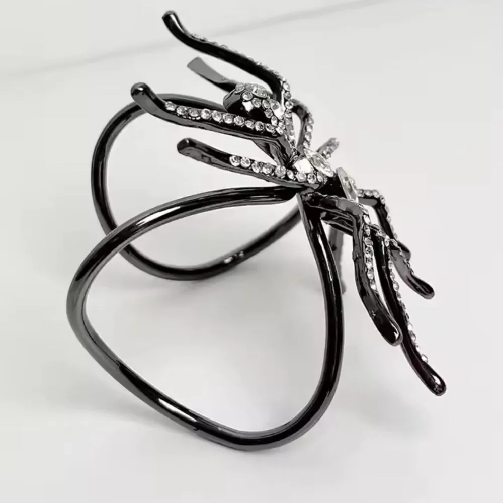 ZARA Anthracite Spider Cuff Bracelet Rhinestone | NWOT